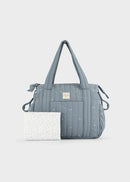 Sac à couches brodé- Bleu