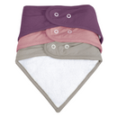Ensemble de 3 bavoirs en bambou - Porto, Lotus, Taupe