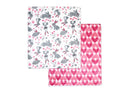 Ensemble 2 couvertures douces et confortables- Lapins roses