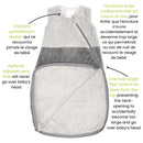 Sac de nuit en peluche - Gris uni (1.5 togs)