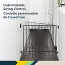 Porte métallique extensible en haut des escaliers - Blanc