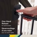 Porte métallique extensible en haut des escaliers - Noir