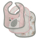 Ensemble 3 bavoirs imperméables en jersey- Rose