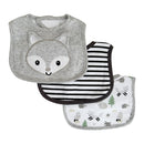 Ensemble 3 bavoirs imperméables en jersey- Gris