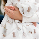 Couverture mousseline de coton - Taupes