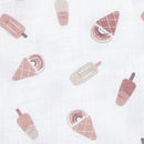 Couverture mousseline de coton - Crème glacée