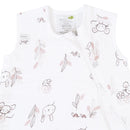 Sac de nuit en mousseline de coton - Lapins (0,7 tog)
