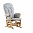 Chaise berçante à billes *Nouveau tissus 10 anti-taches*- Naturel et Gris pâle