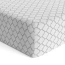 Drap contour pour lit de bébé - Ornement Gris