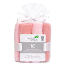 Débarbouillettes paquet 10 Rose /Corail