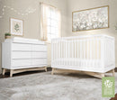 Ensemble bassinette et bureau double Pala - Blanc