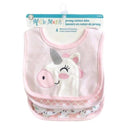 3 bavoirs en coton - Licorne
