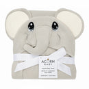 Serviette à capuchon pour bébé - Éléphant gris