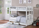 Lits superposés capitaine 39"/39" - Blanc