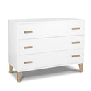Ensemble bassinette classique Donatello et meuble 3 tiroirs Caravaggio - Blanc et naturel