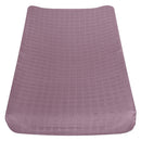 Housse pour matelas à langer en mousseline  - Prune