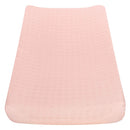 Housse pour matelas à langer en mousseline  - Rose