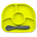 Assiette avec ventouse et cuillère Yümi  - Lime
