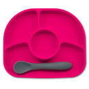 Assiette avec ventouse et cuillère Yümi - Rose