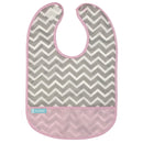 Bavoir imperméable - Chevrons rose