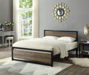 Lit en bois et cadre en acier 39"